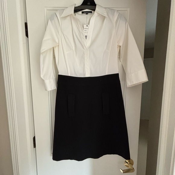 Lafayette 148 New York Black Knee-Length A-Line dress